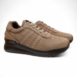 Zapato sport Amarpies elásticos taupe