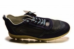 Zapato sport picado Clayan piel marino-2