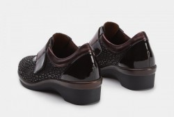 Zapato velcro cuña Pitillos 6315 marrón -3
