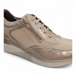 Zapatos cremallera Pitillos beige Piedra-2