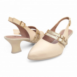 Zapatos de vestir Pitillos con tacón crema-3