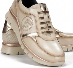 Zapatos deportivos Fluchos elásticos beige-2