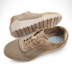 Zapatos deportivos y de vestir cordones elásticos Puche oro-3