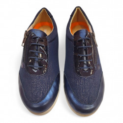 Zapatos Doctor Cutillas cremallera licra azul marino-2