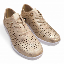 Zapatos informales Doctor Cutillas picados dorado-2