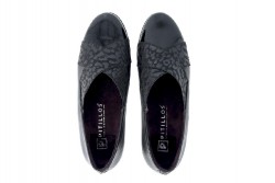 Zapatos Pitillos elásticos con tacón en negro-3