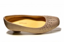 Zapatos salón Doctor Cutillas licra pico beig-2