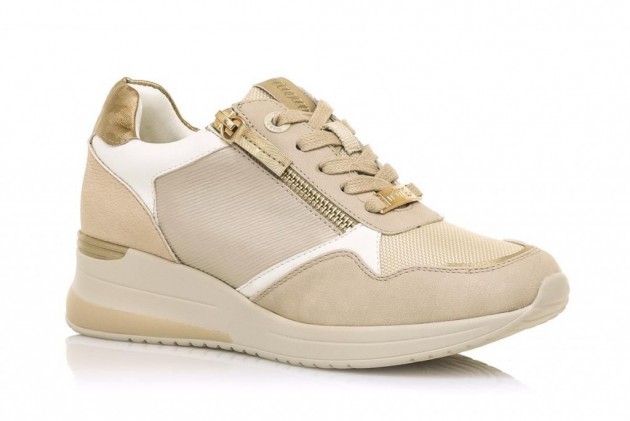 Deportivo casual Mustang 60027 beige cremallera-1