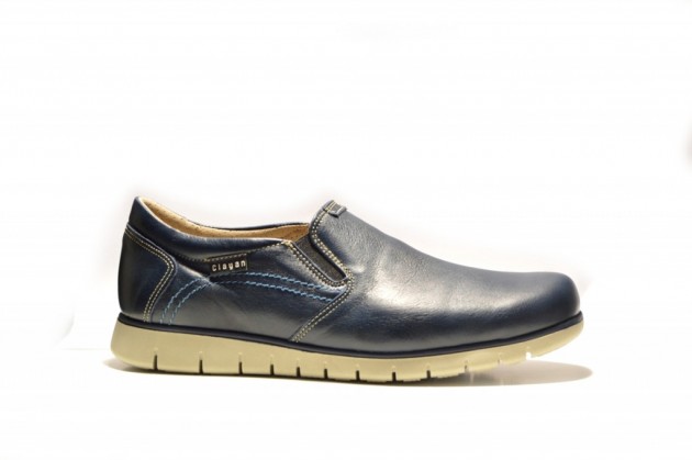 Mocasines Clayan piel azul marino-1