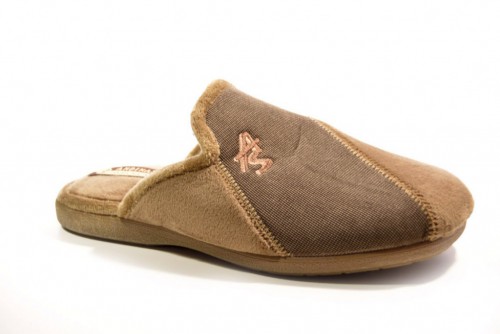 Zapatilla casa destalonada Andinas suela caucho natural taupe-1