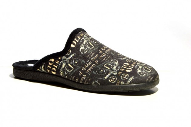 Zapatilla casa hombre destalonada Andinas estampado -1