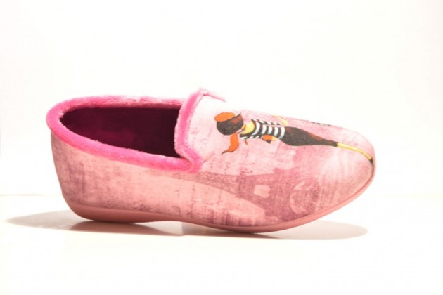 Zapatilla de estar en casa cerrada chica rosa-1