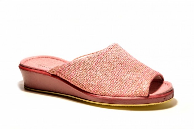 Zapatillas casa abiertas Garzon fucsia-1