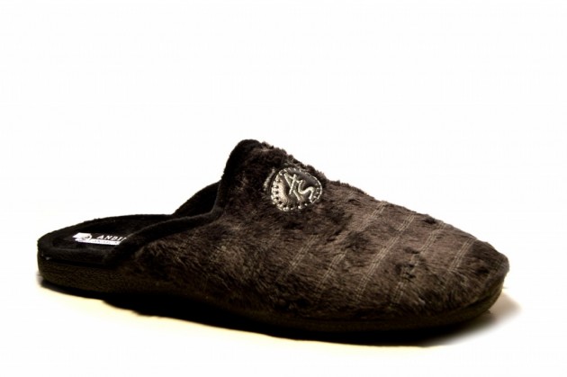 Zapatillas casa Andinas destalonadas negro-1