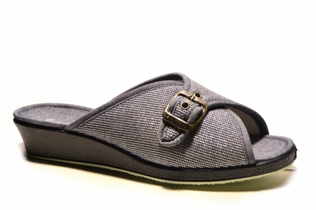 Zapatillas casa Garzón hebilla marino-1