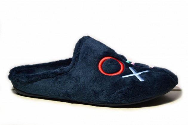 Zapatillas casa Garzón hombre azul-1