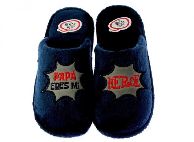Zapatillas casa hombre Papa eres mi heroe-1