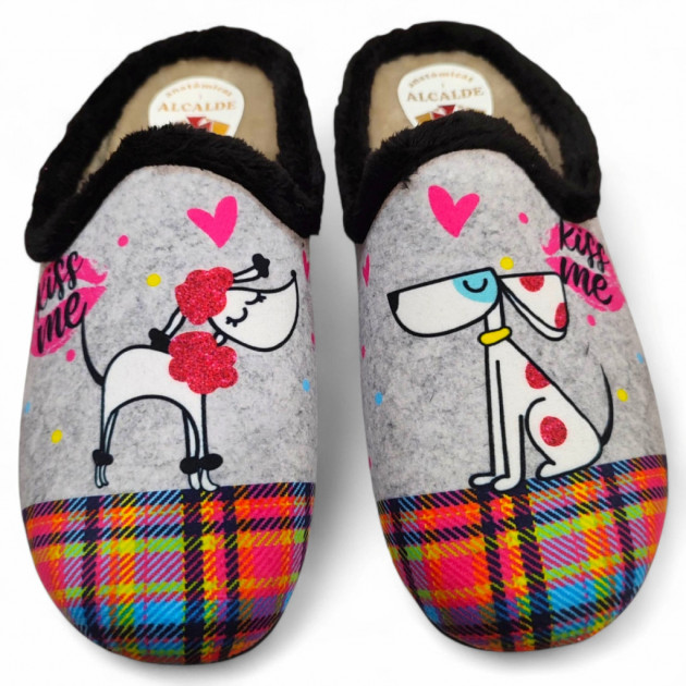 Zapatillas casa plantilla acolchada graciosas perritos-1
