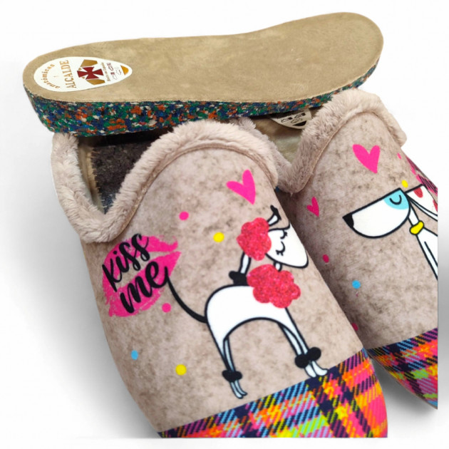 Zapatillas casa plantilla extraíble graciosas perritos-1