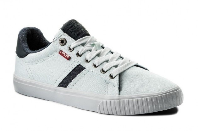 Zapatillas casuales Levi´s lona blanco-1