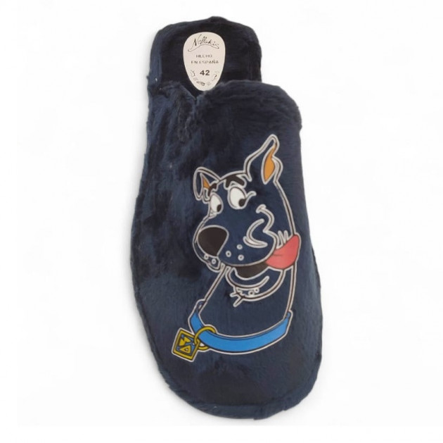 Zapatillas de hombre graciosas para casa con perro divertido-1