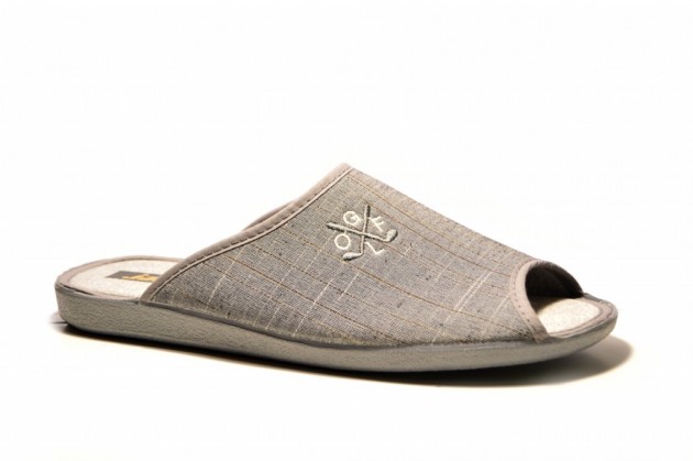 Zapatillas hombre casa gris-1