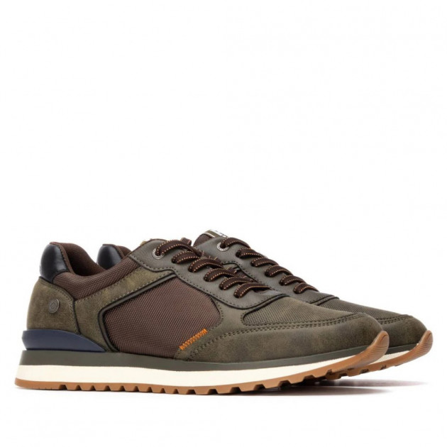 Zapatillas kaki de hombre refresh con cordones y estilo elegante-1