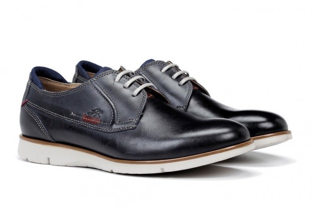 Zapato atado Fluchos 9796 piel marino-1