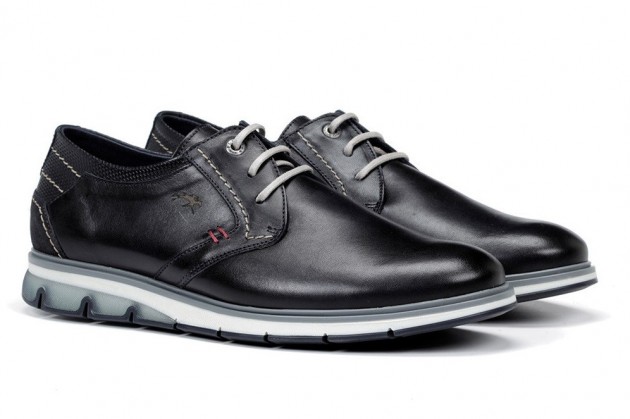 Zapatos atados piel Fluchos F0776 marino-1