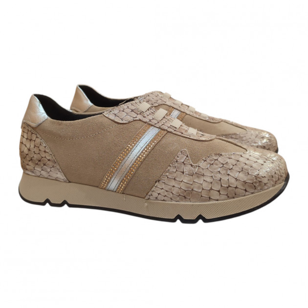 Zapatos beige Doctor Cutillas cordones elásticos modernos piel-1