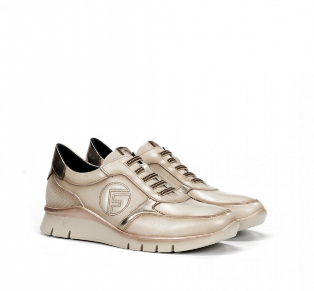 Zapatos deportivos Fluchos elásticos beige-1