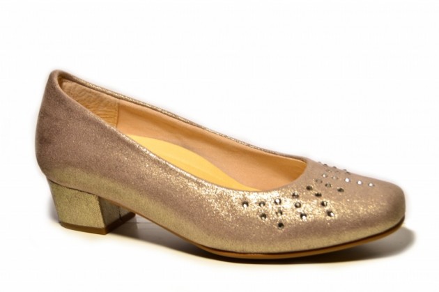 Zapatos salón Doctor Cutillas licra pico beig-1