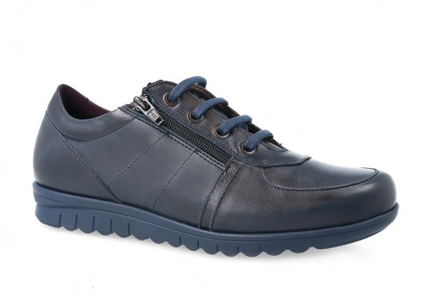 Zapatos sport Pitillos cremallera y cordones marino-1
